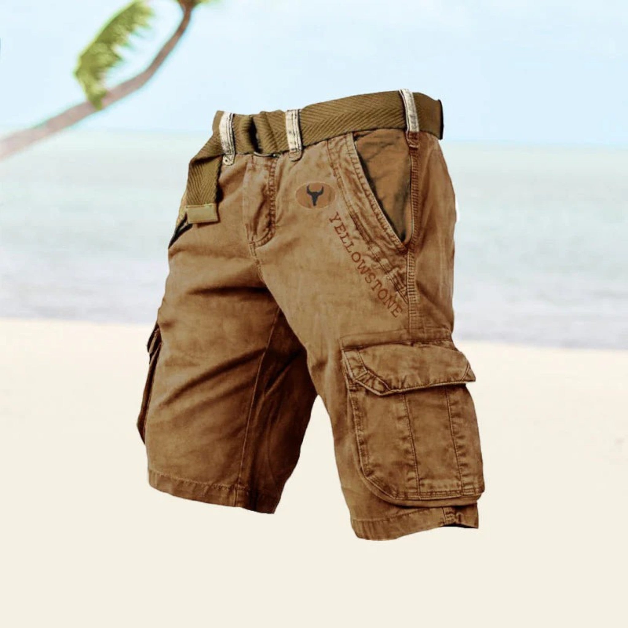 Jason | Short Cargo Décontracté Pour Hommes Avec Ceinture