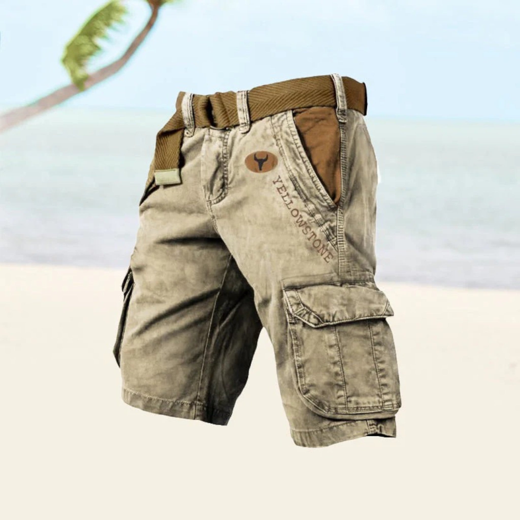 Jason | Short Cargo Décontracté Pour Hommes Avec Ceinture