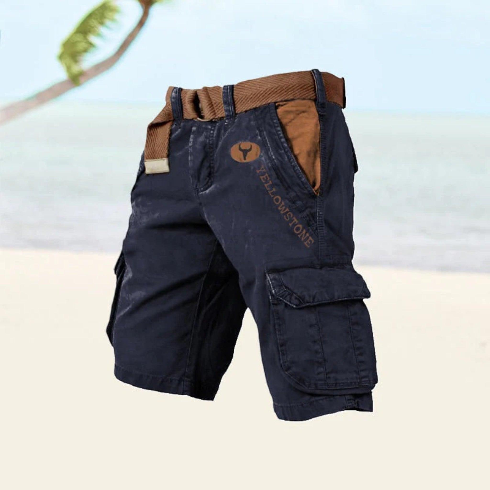 Jason | Short Cargo Décontracté Pour Hommes Avec Ceinture