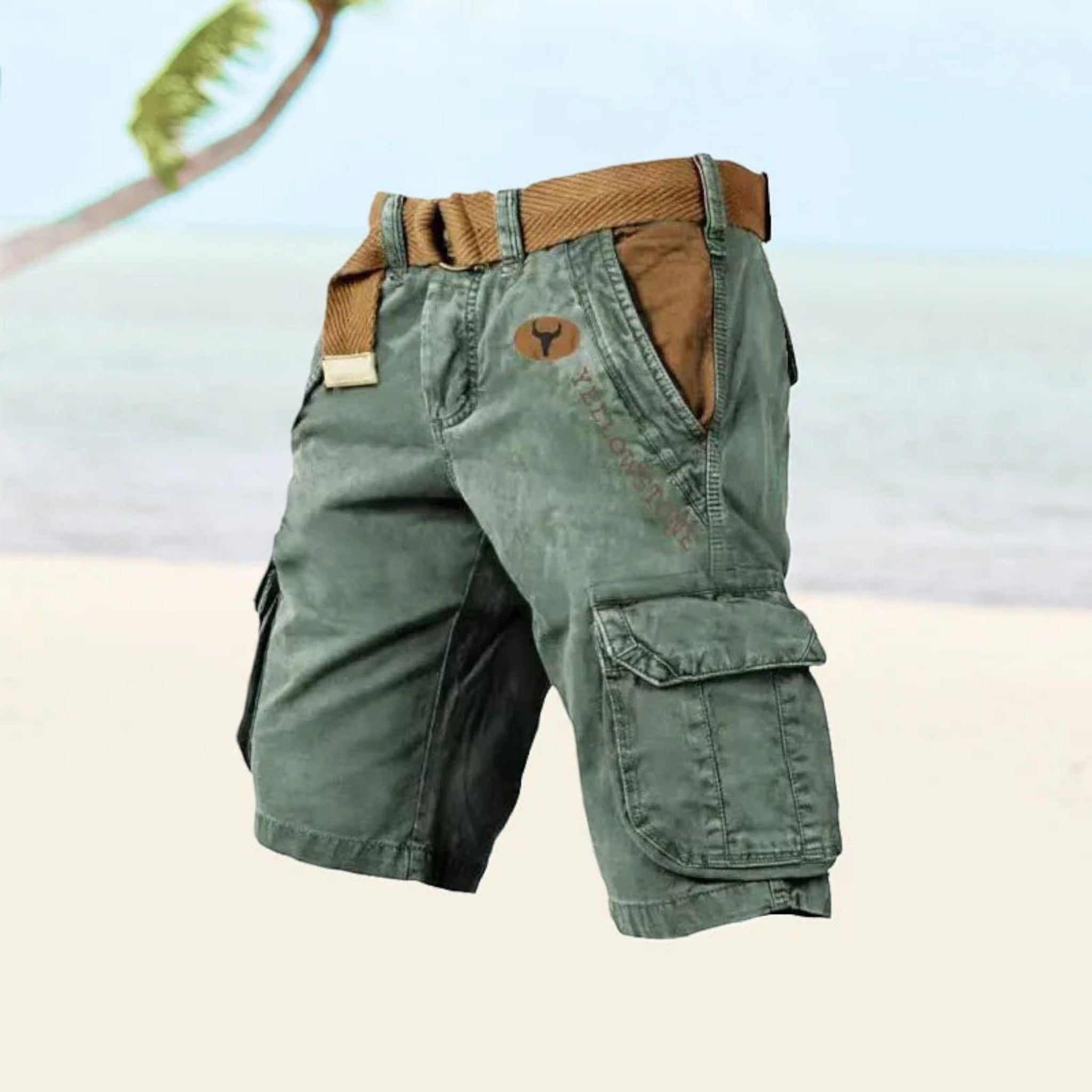 Jason | Short Cargo Décontracté Pour Hommes Avec Ceinture