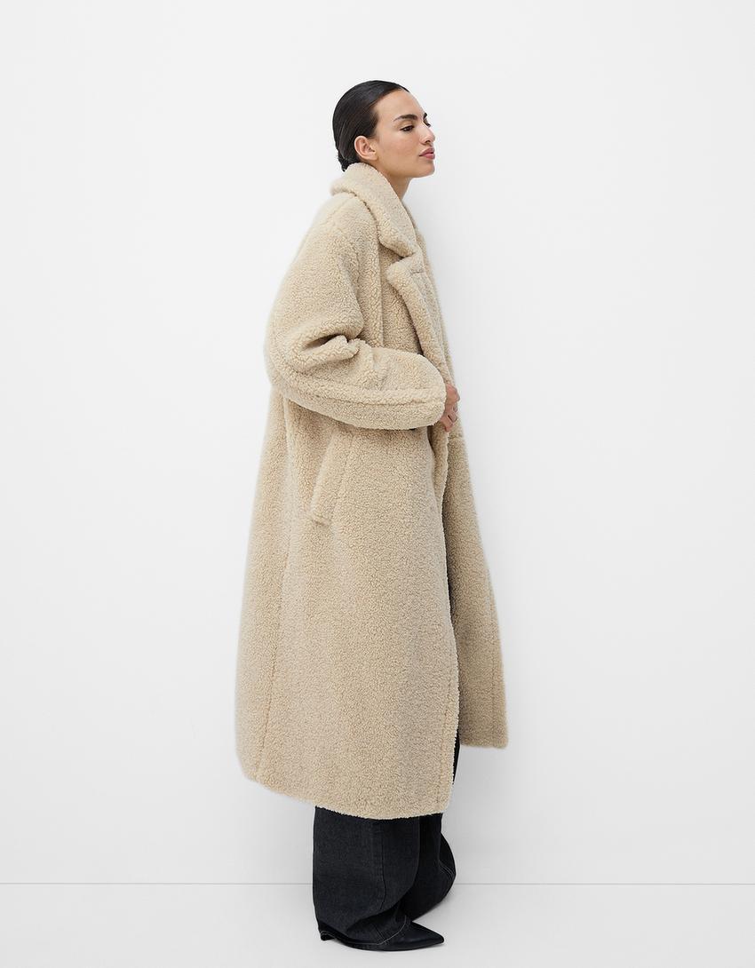 Manteau Long En Peluche Pour Femmes | Classique