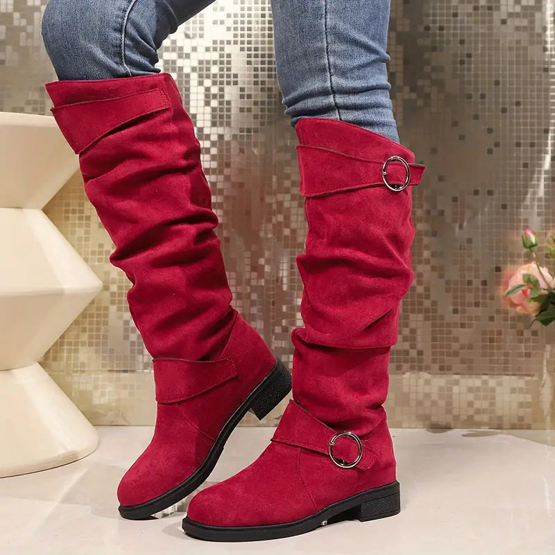 Bottes En Daim Tendance Pour Femme Pour L'hiver | Boucle