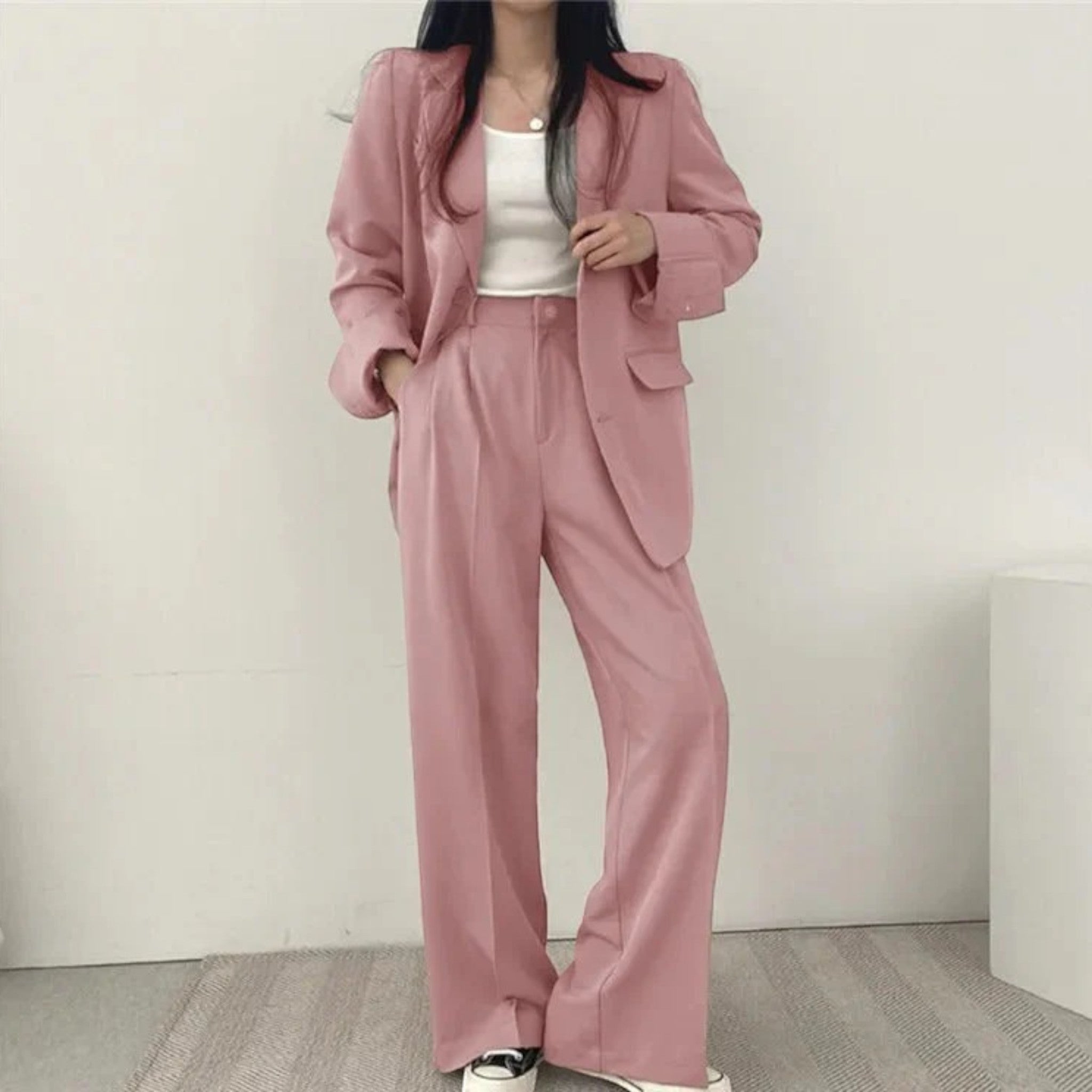 Élina | Ensemble Blazer Surdimensionné Décontracté Pour Femmes