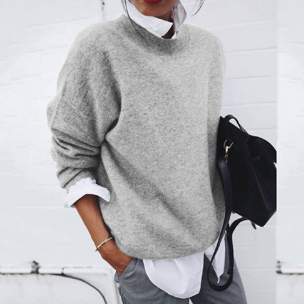 Pull En Cachemire À Manches Longues Pour Femme | Hiver