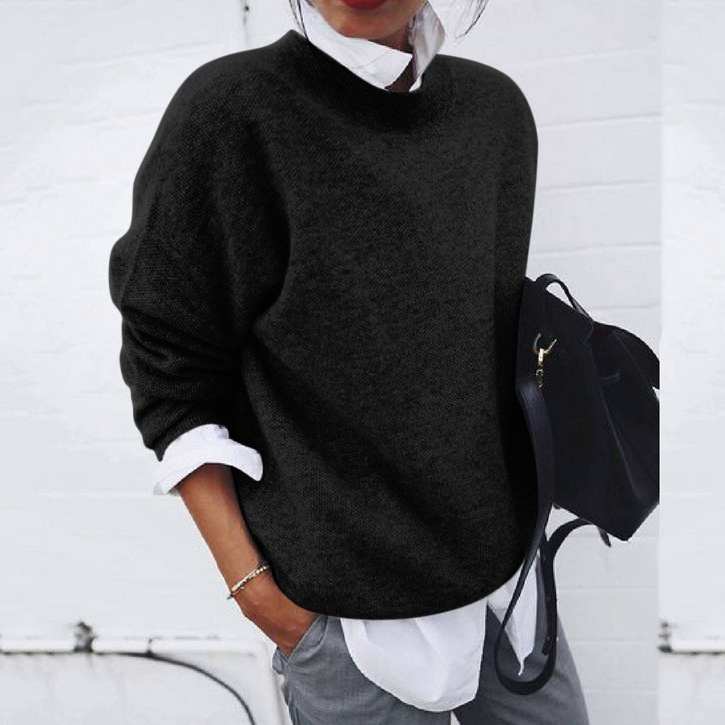 Pull En Cachemire À Manches Longues Pour Femme | Hiver