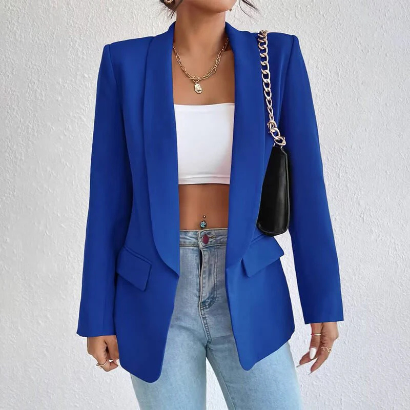 Blazer Ouvert Sur Le Devant Avec Revers Crantés Pour Femme | Habillé