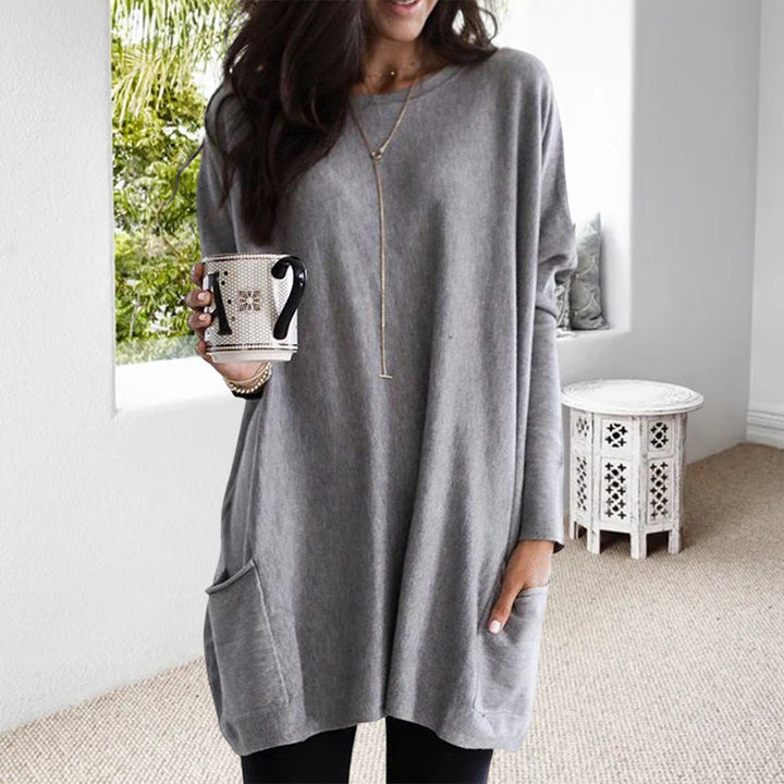 Pull Tunique Oversize Avec Poches Pour Femme | Hiver