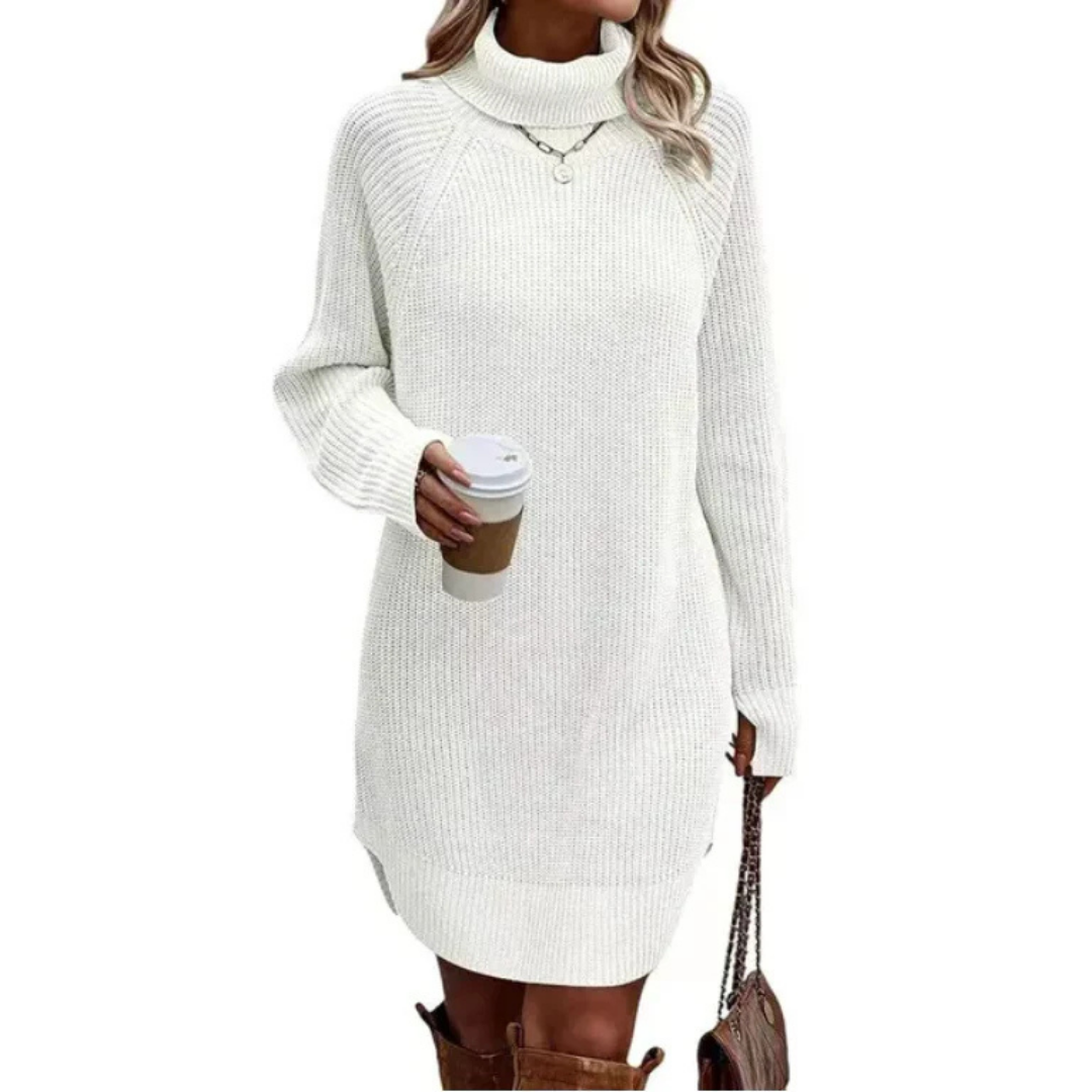 Robe En Maille Oversize Pour Femme | Col Montant