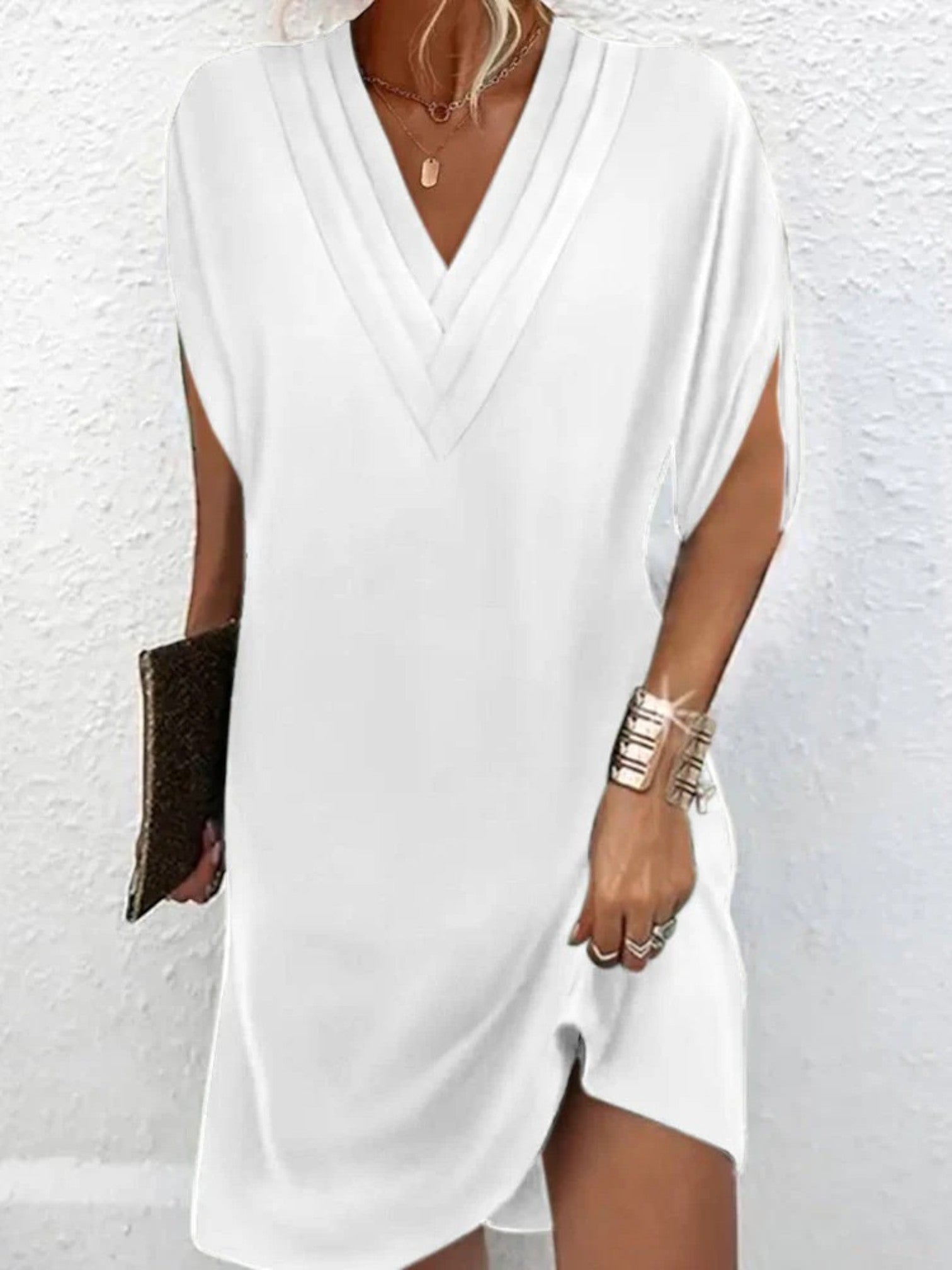Amira | Robe Chemise Oversize Décontractée À Col En V Pour Femme