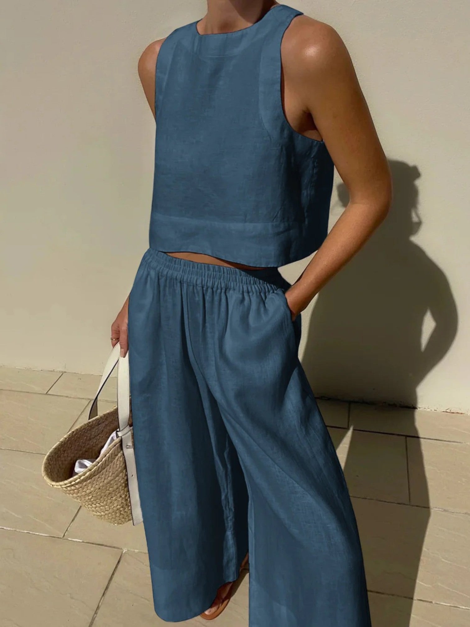 Tenue D'été Confortable Pour Femme | Jambes Larges