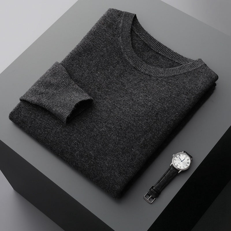 Pull Ras Du Cou Décontracté En Cachemire Pour Homme | Hiver