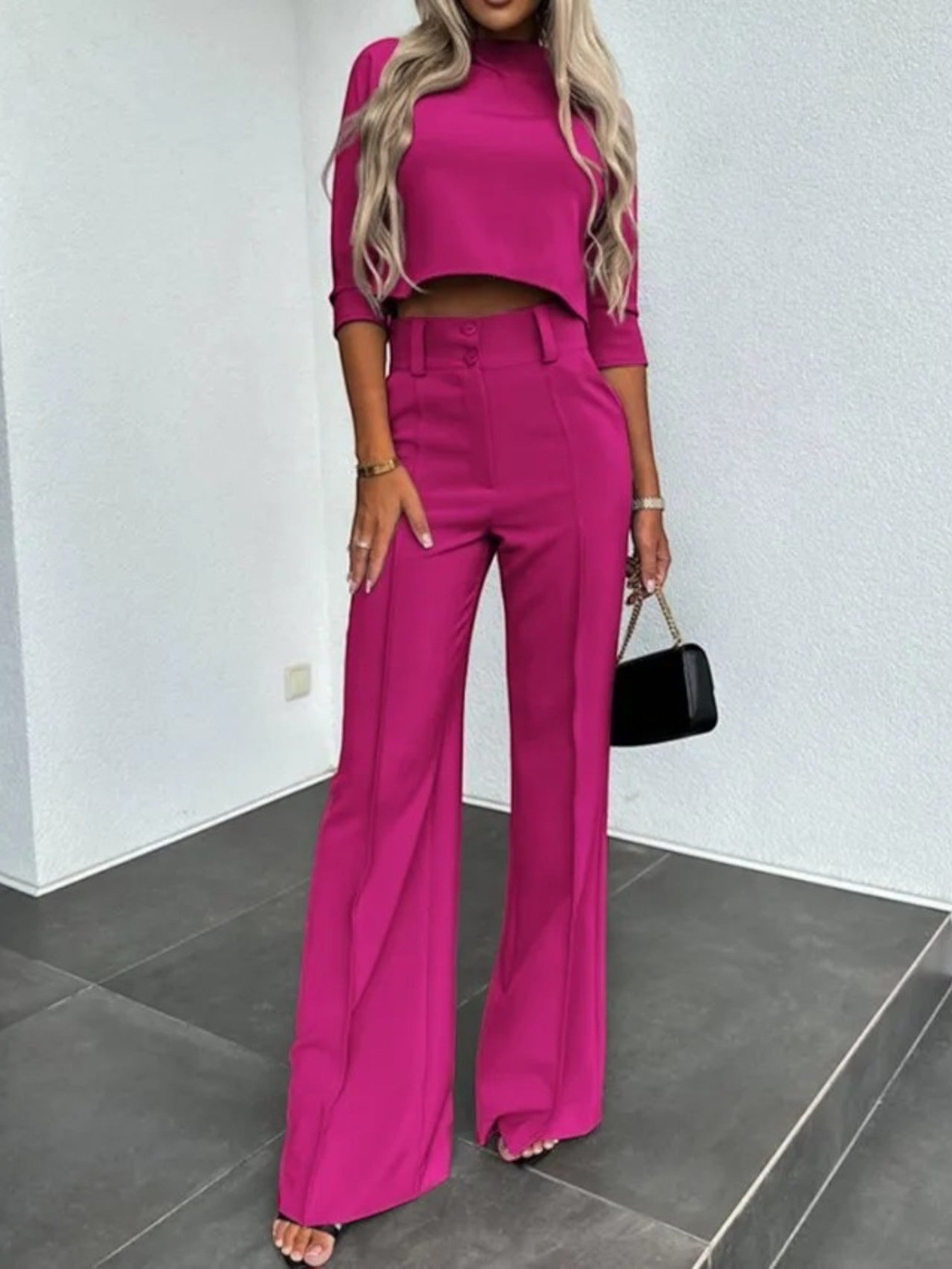Ensemble Deux Pièces Tendance Pour Femme | Haut Et Pantalon