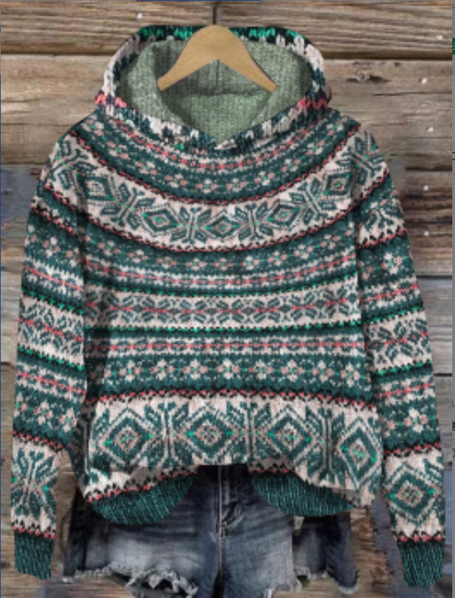 Pull Tricoté Tendance Avec Capuche Pour Femme | Automne