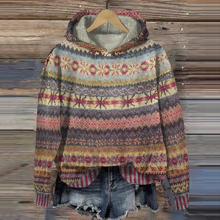 Pull Tricoté Tendance Avec Capuche Pour Femme | Automne
