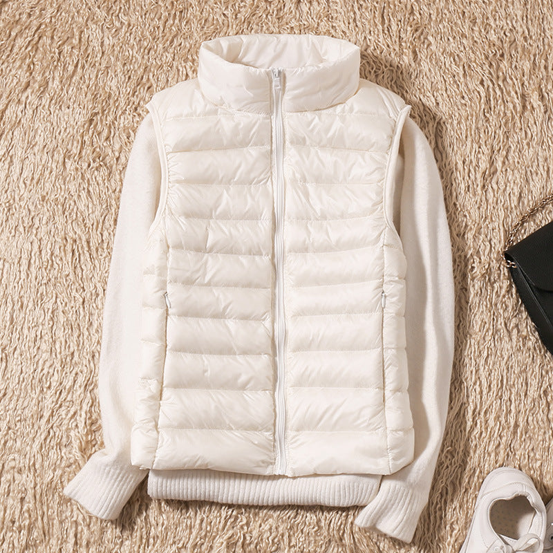 Gilet D'hiver Sans Manches Pour Femme | Fermeture Éclair