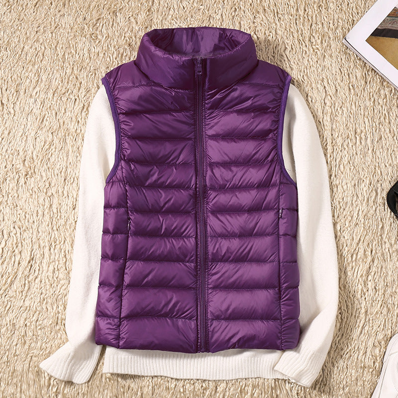 Gilet D'hiver Sans Manches Pour Femme | Fermeture Éclair