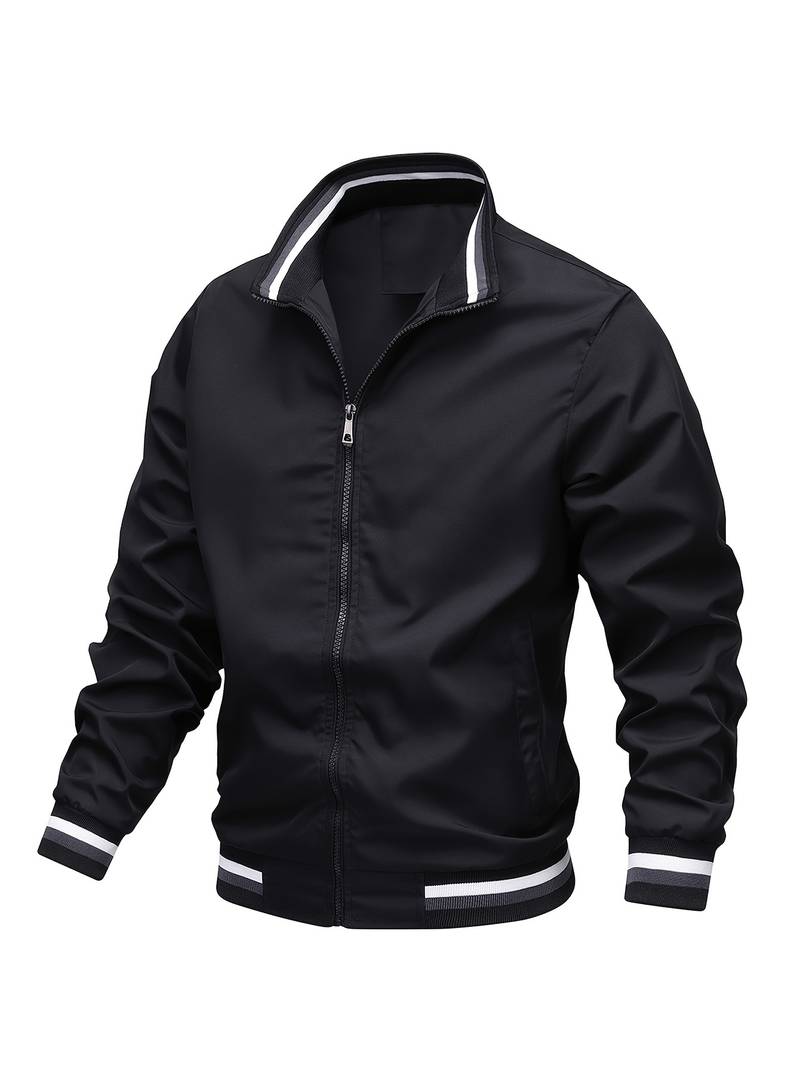 Blouson Aviateur À Poignets Rayés Pour Homme | Hiver