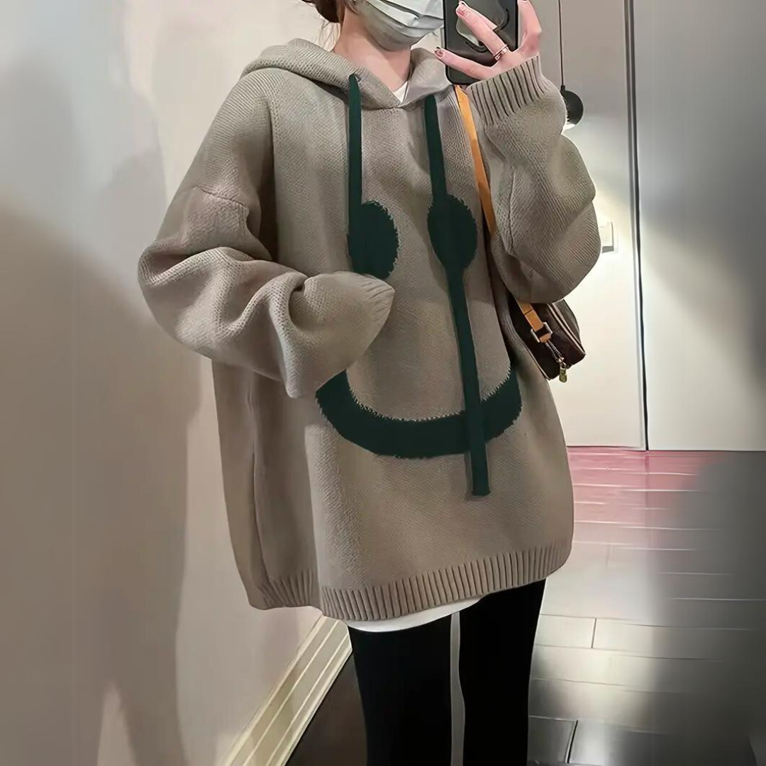 Sweat À Capuche À Manches Longues Pour Femme | Tricoté