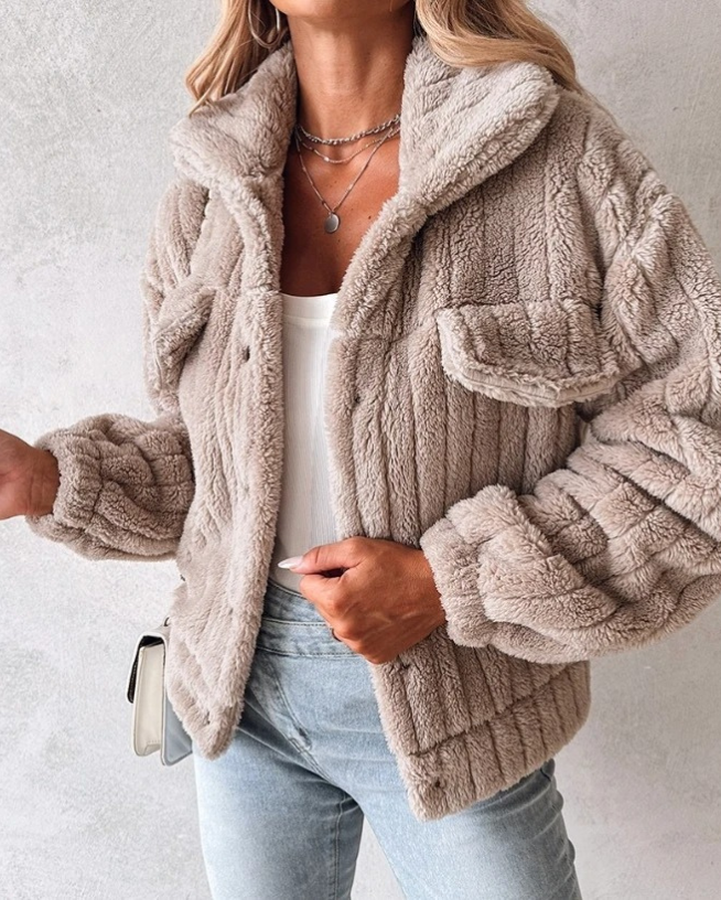Veste Teddy Structurée Pour Femme | Courte
