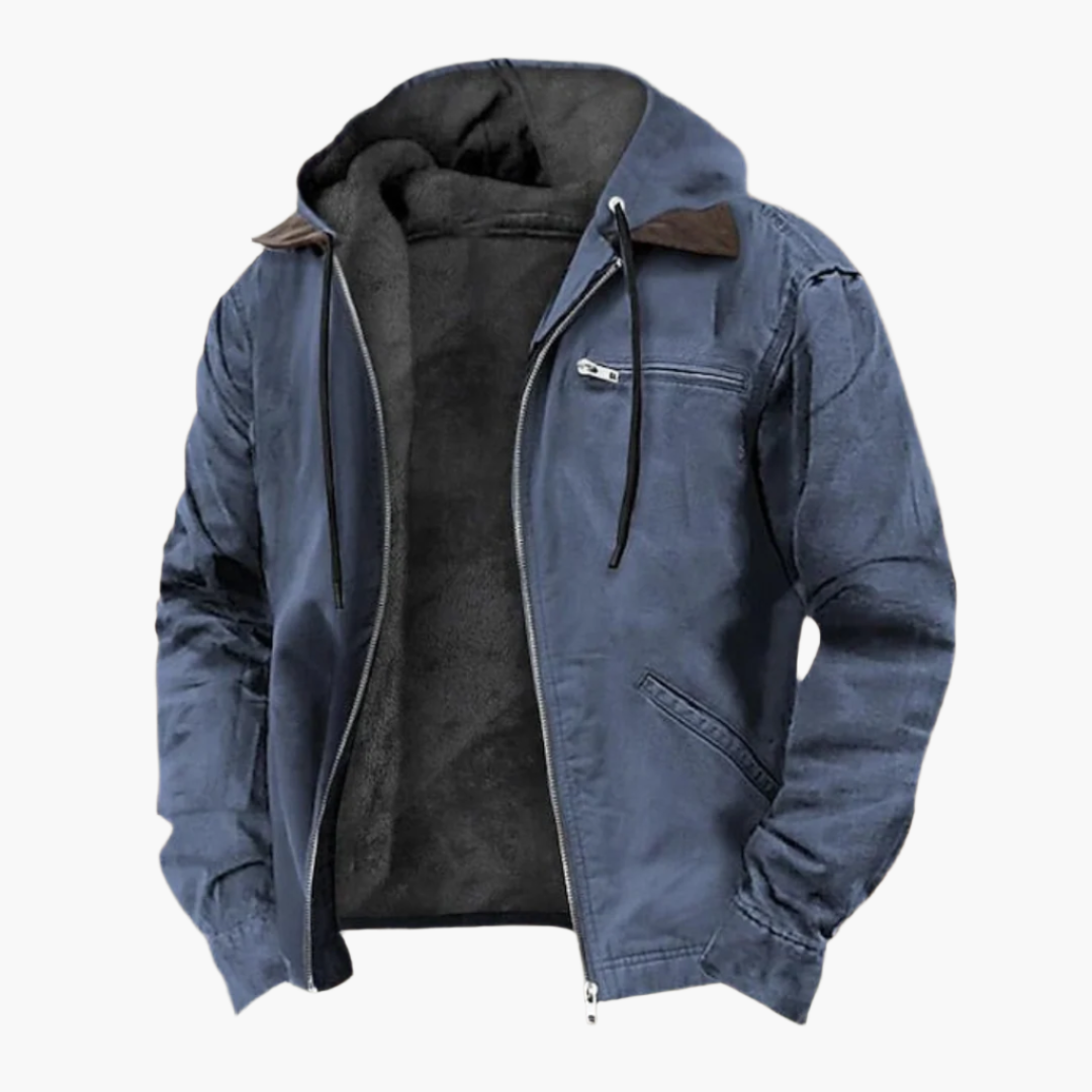 Veste D'hiver Décontractée À Capuche Pour Homme | Fermeture Éclair