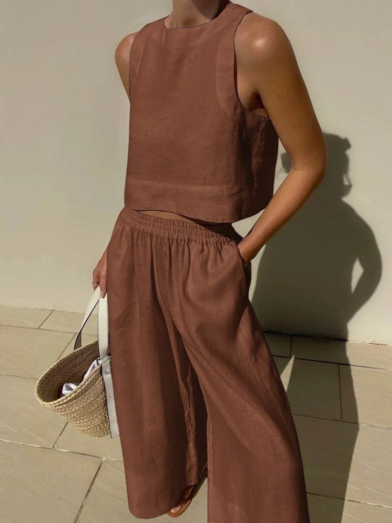 Tenue D'été Confortable Pour Femme | Jambes Larges