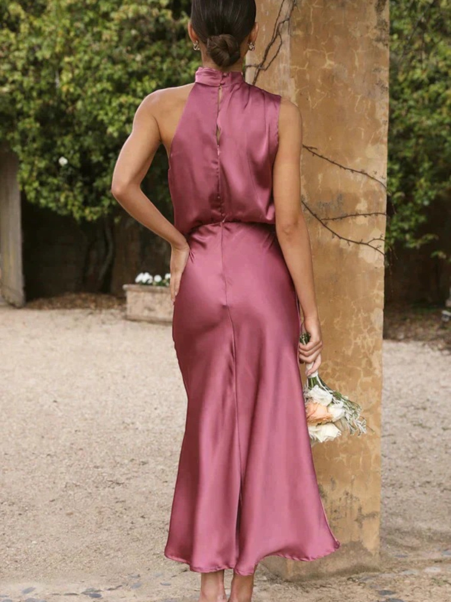 Amanda | Robe Élégante À Col Licou Pour Femmes | Maxi