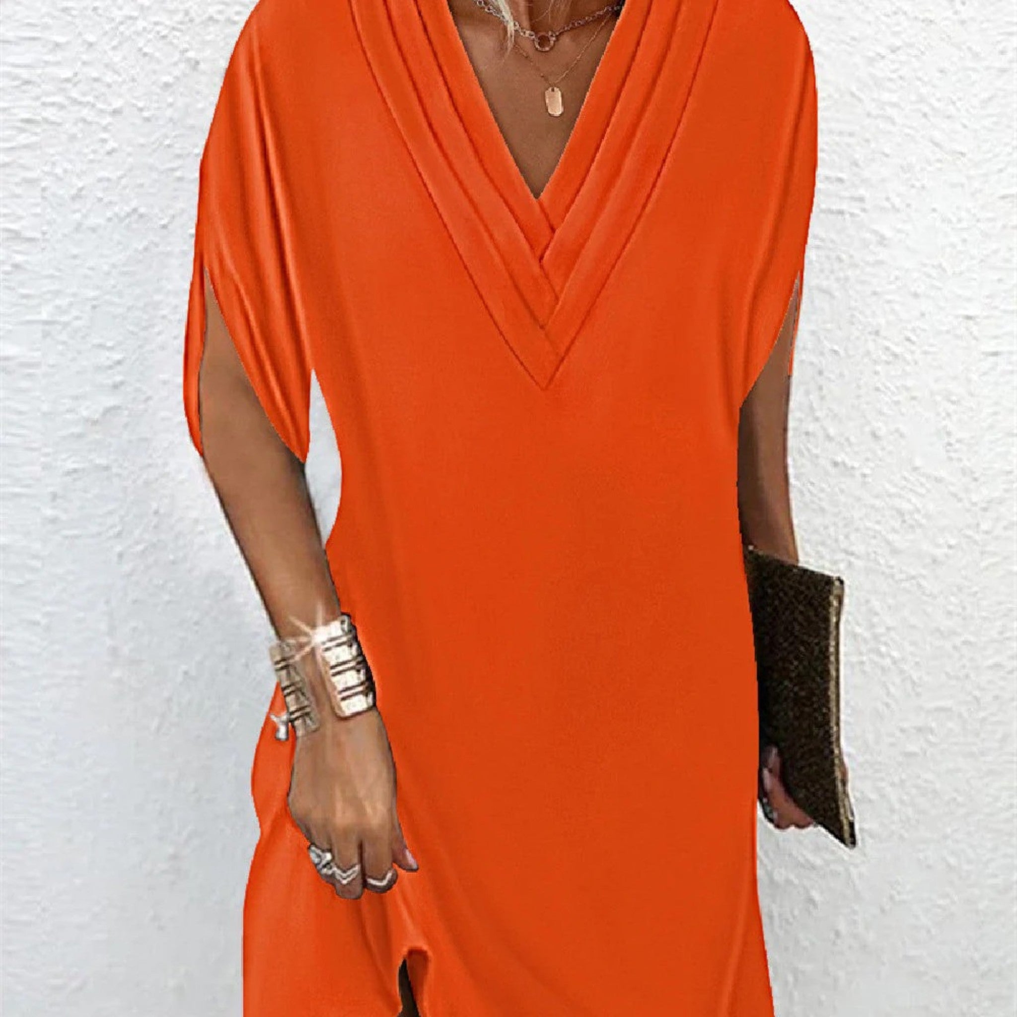 Amira | Robe Chemise Oversize Décontractée À Col En V Pour Femme