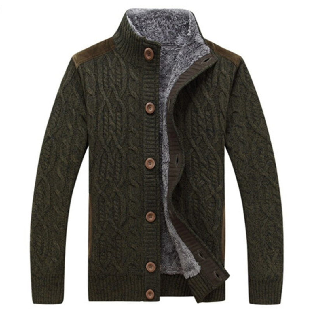 Cardigan En Maille Boutonné Pour Homme | Manches Longues