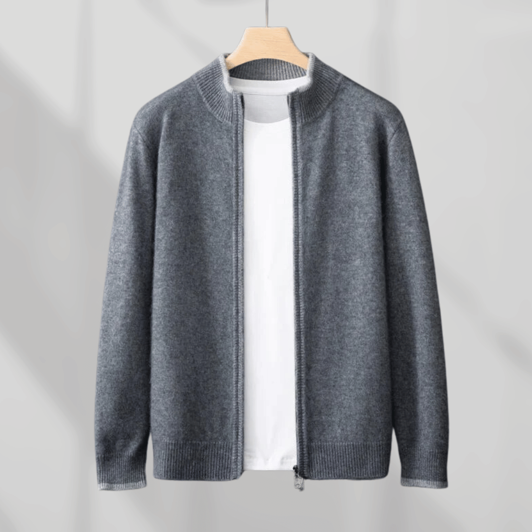 Veste Zippée En Cachemire Pour Homme Pour L'hiver | Manches Longues