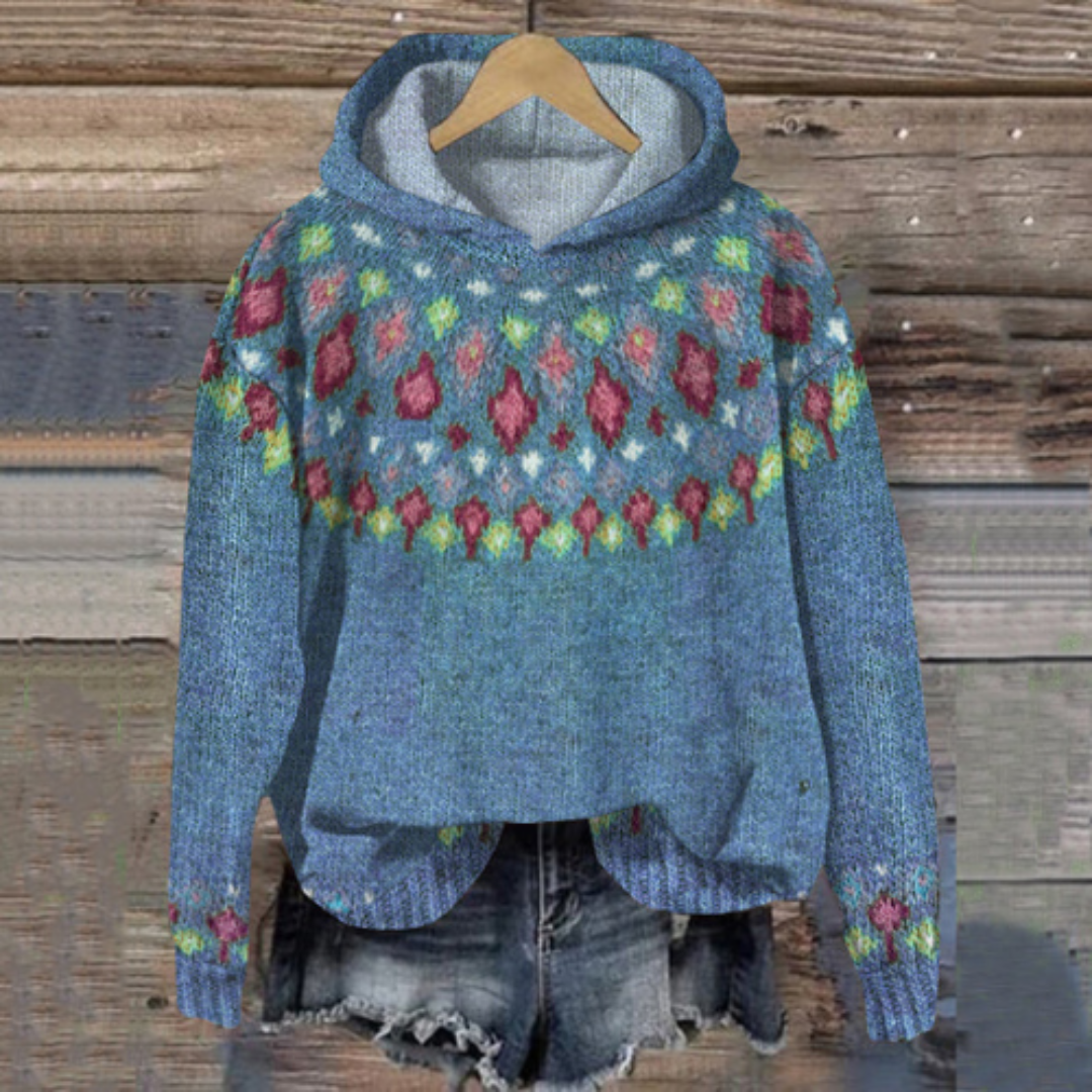 Sweat À Capuche Décontracté En Tricot À Manches Longues Pour Femme | Hiver