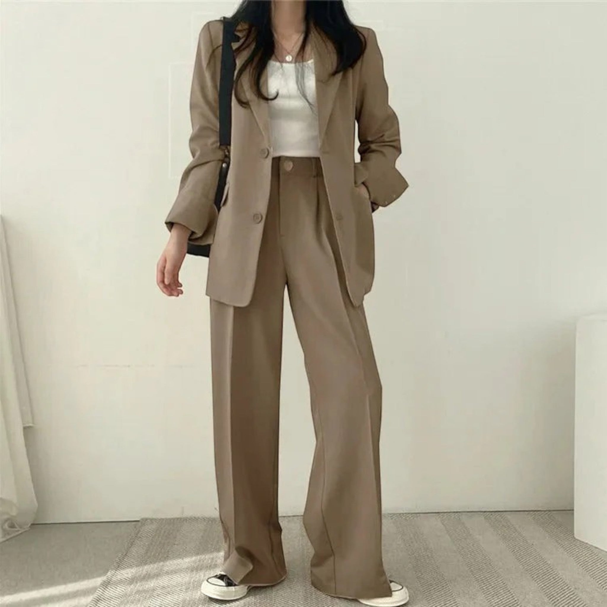 Élina | Ensemble Blazer Surdimensionné Décontracté Pour Femmes