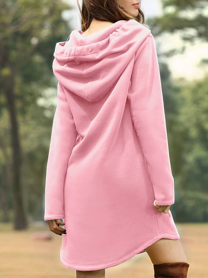 Robe À Capuche Et Manches Longues Pour Femme | Décontractée