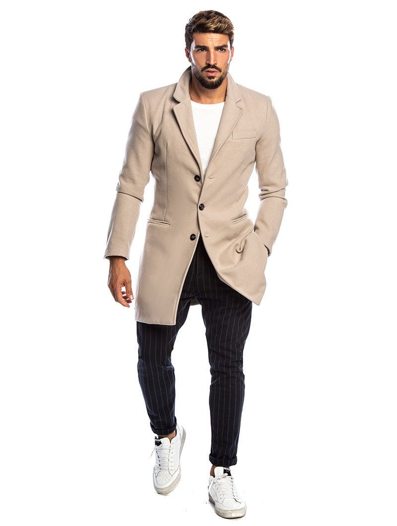 Manteau Classique À Simple Boutonnage Pour Homme | Fermeture À Boutons