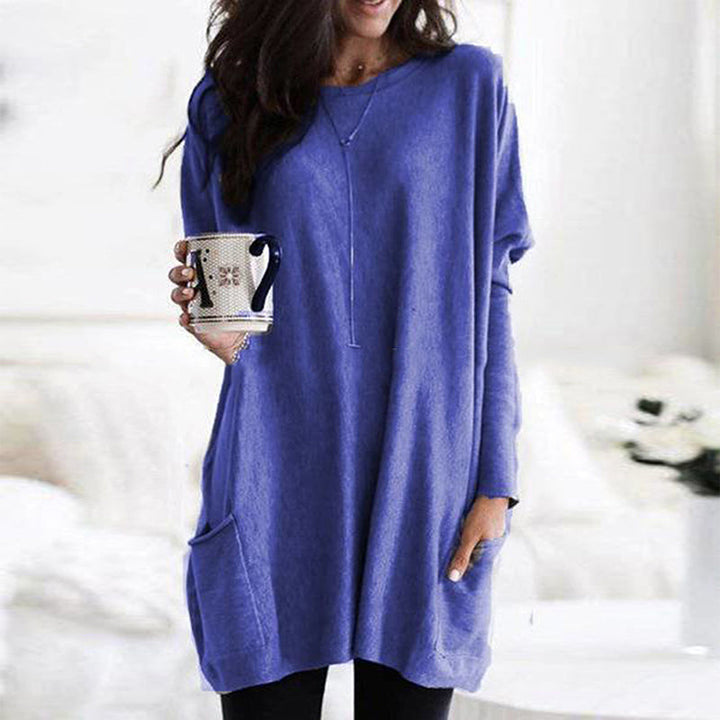 Pull Tunique Oversize Avec Poches Pour Femme | Hiver