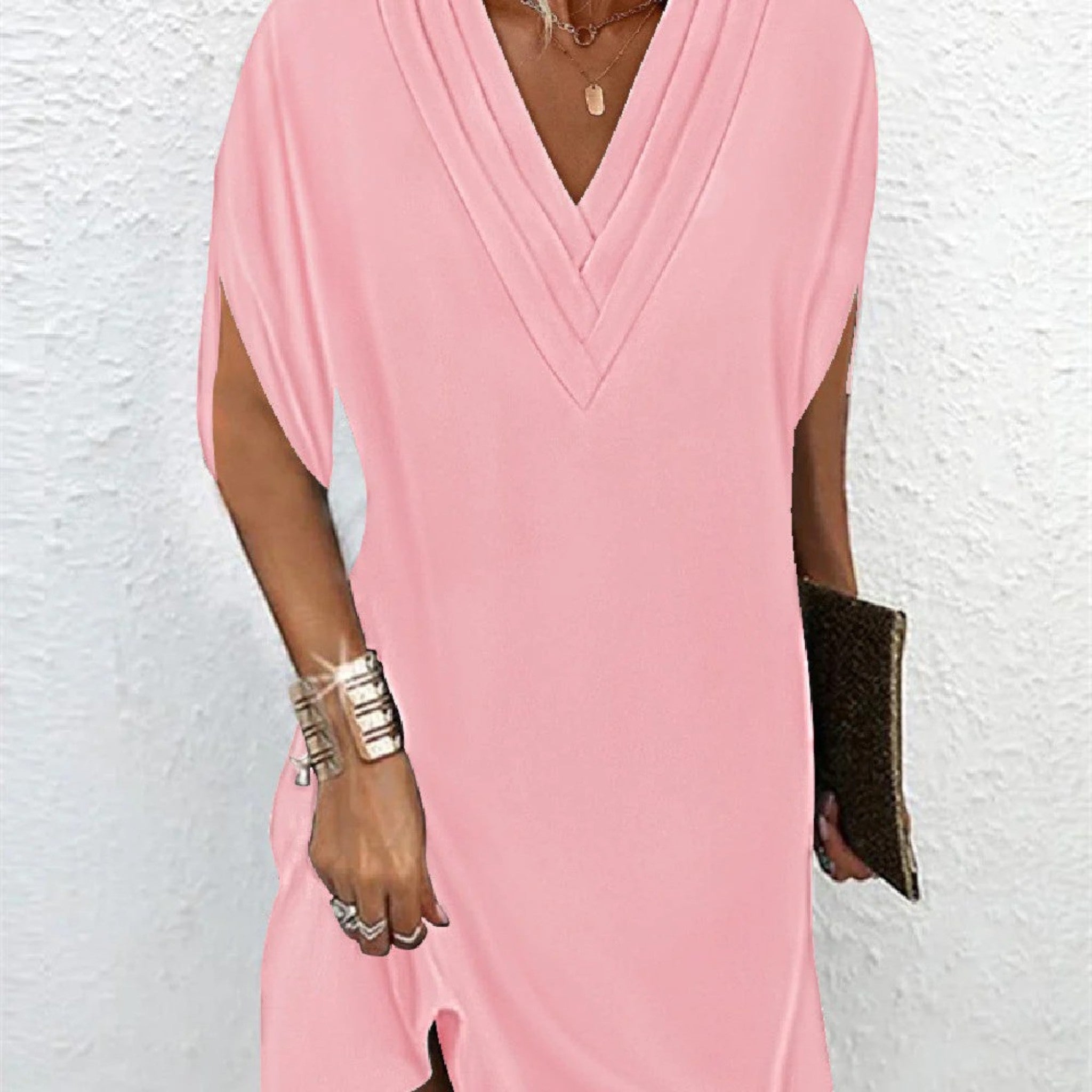 Amira | Robe Chemise Oversize Décontractée À Col En V Pour Femme