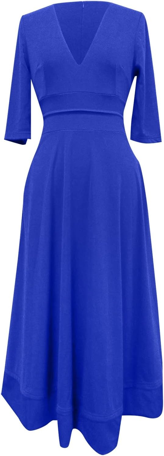 Robe De Soirée Col En V Pour Femme | Midi