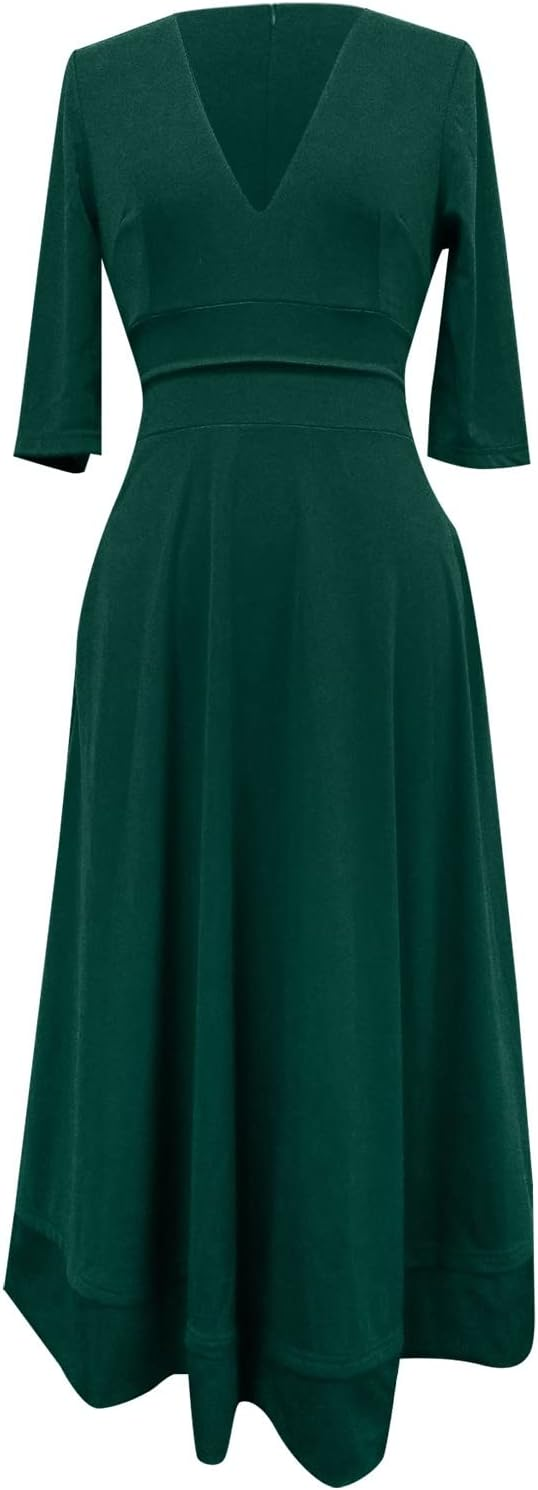 Robe De Soirée Col En V Pour Femme | Midi