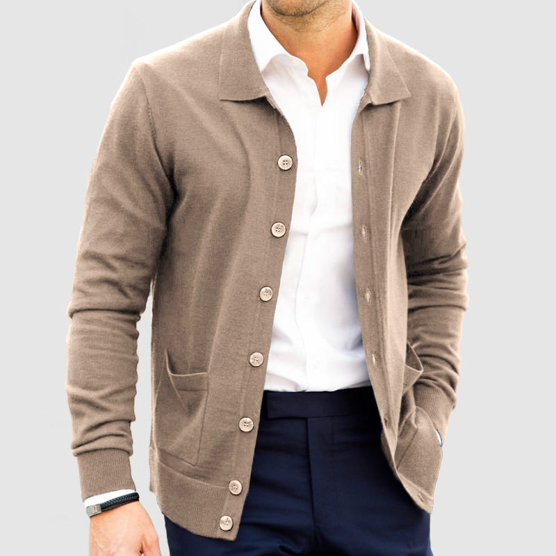 Cardigan D'hiver Pour Homme Avec Col | Avec Poche