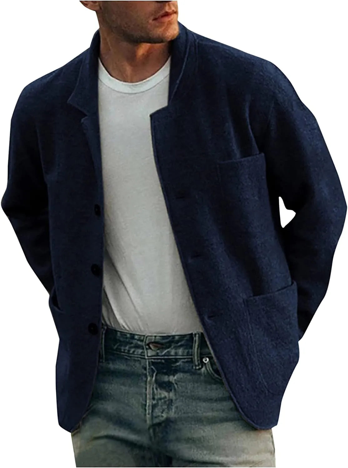 Blazer Classique Avec Poches Pour Homme | Fermeture Boutonnée