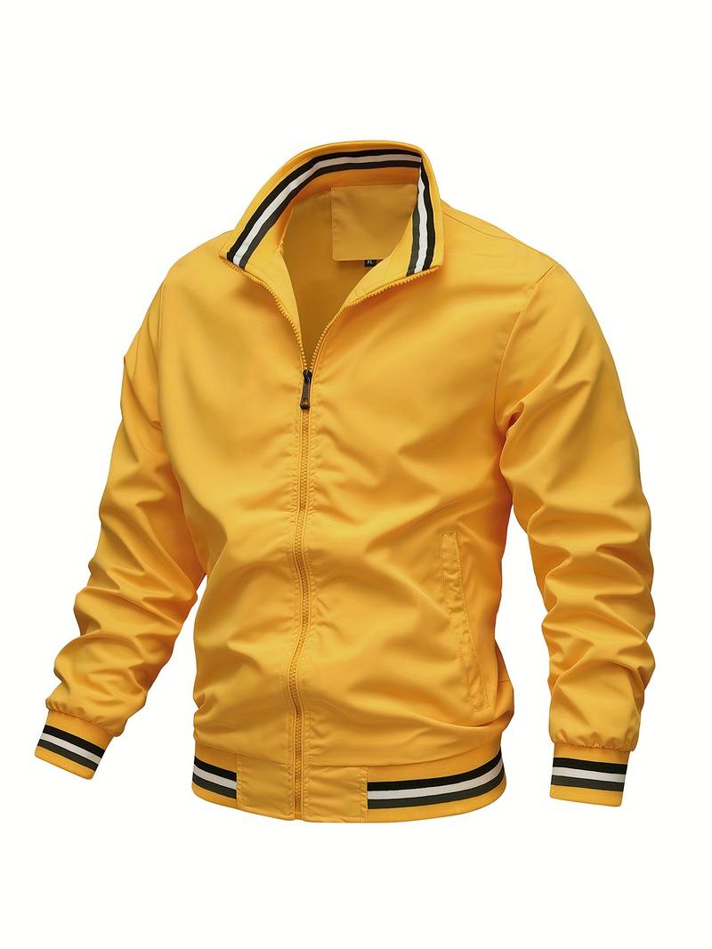 Blouson Aviateur À Poignets Rayés Pour Homme | Hiver