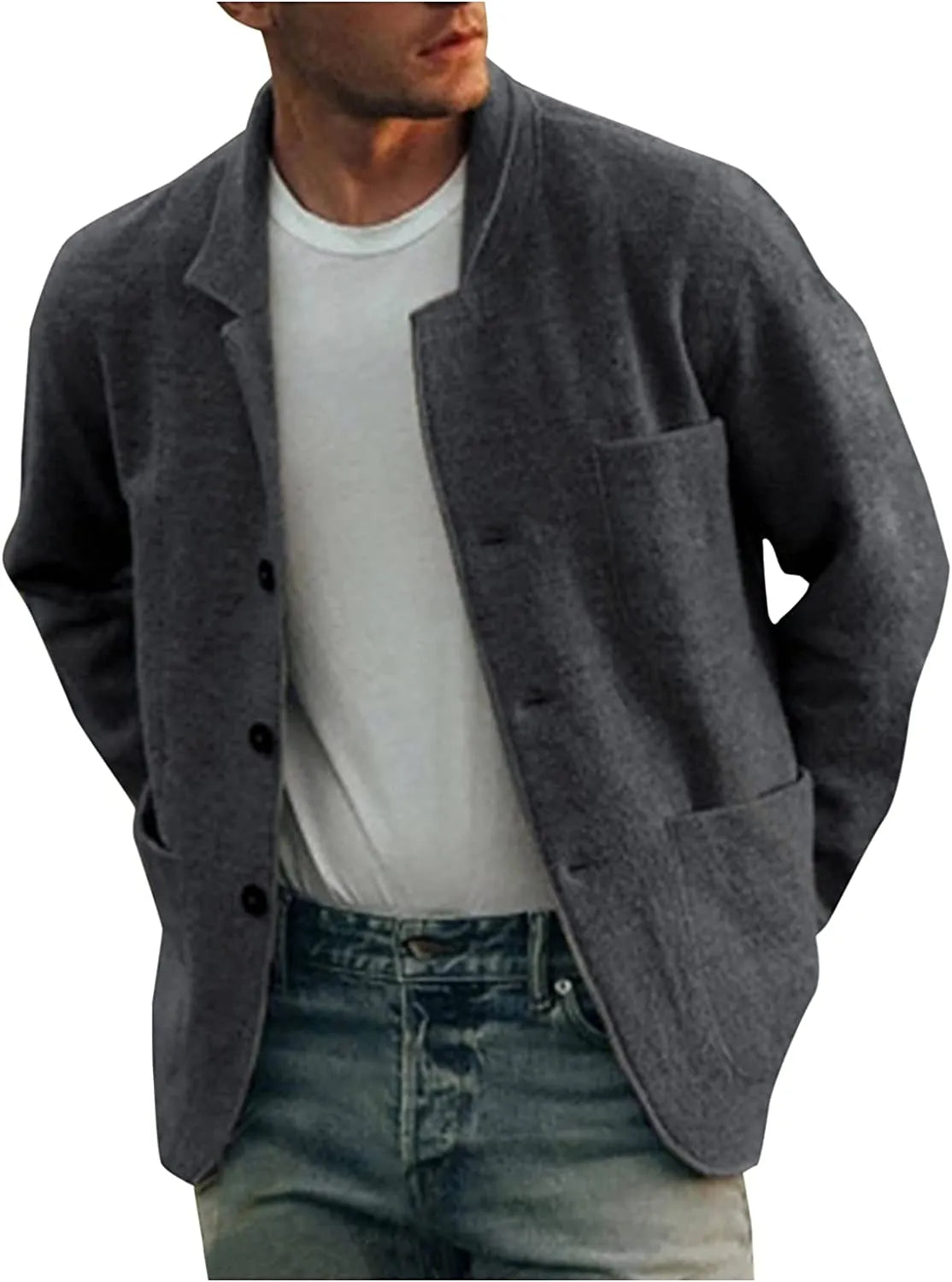 Blazer Classique Avec Poches Pour Homme | Fermeture Boutonnée