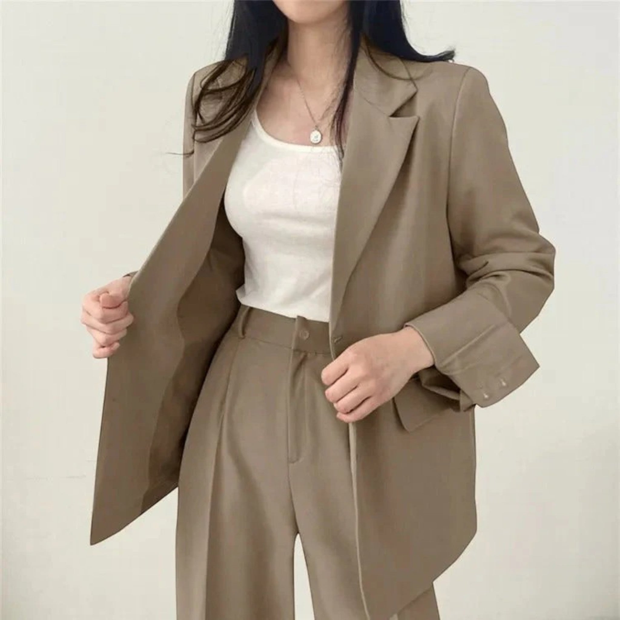Élina | Ensemble Blazer Surdimensionné Décontracté Pour Femmes