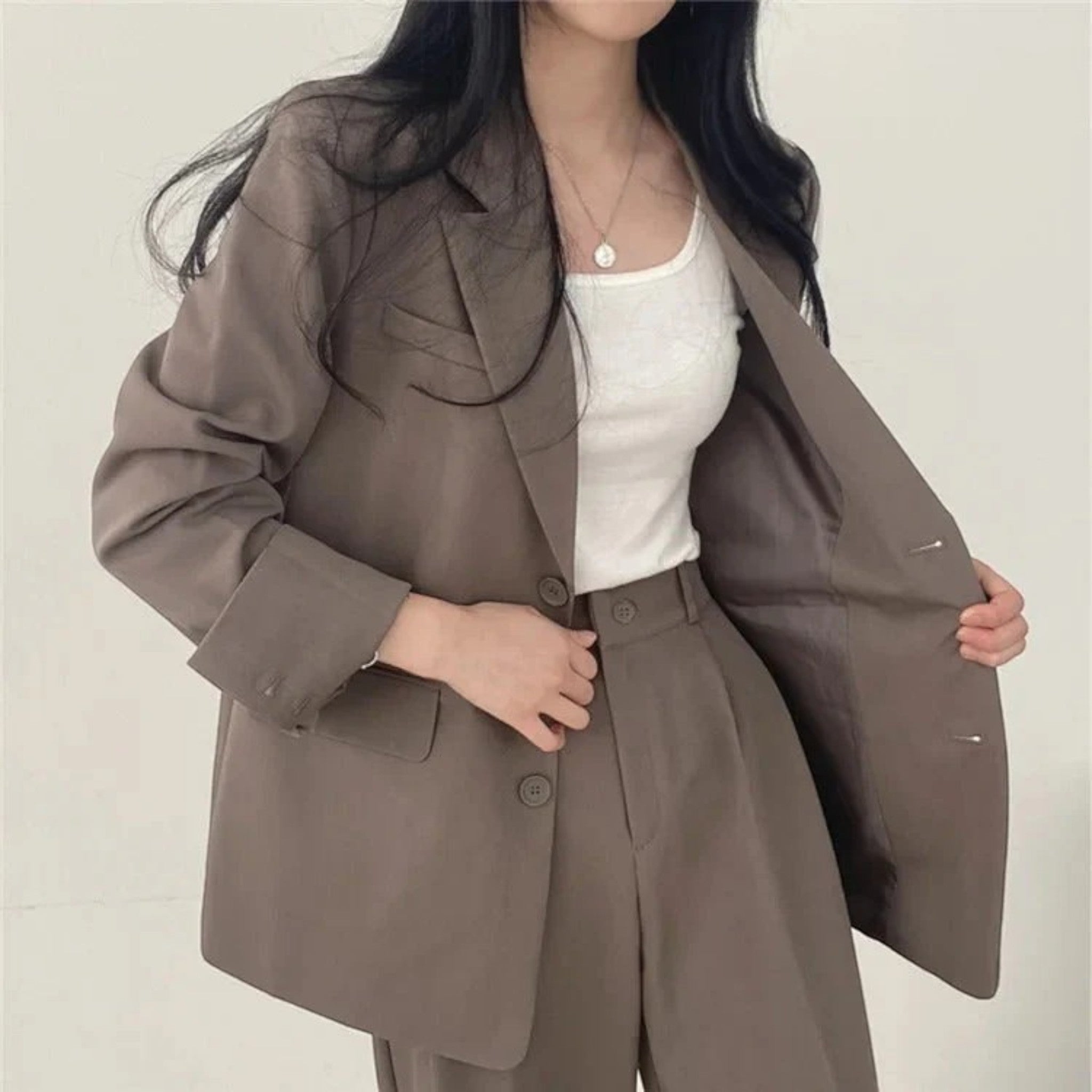 Élina | Ensemble Blazer Surdimensionné Décontracté Pour Femmes