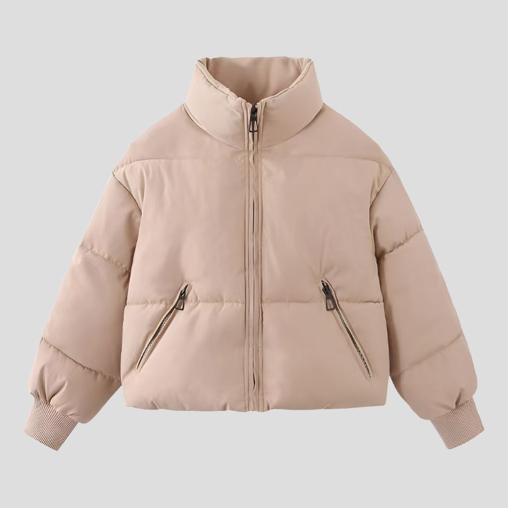 Veste Doudoune D’Hiver Pour Femme Avec Col Haut | Matelassée