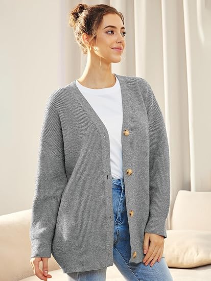 Cardigan Femme Col V | Fermeture Boutonnée