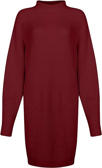Robe Tricotée Pour L'hiver | Col Roulé