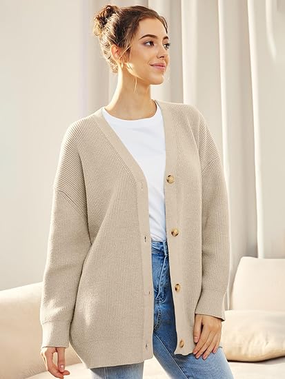 Cardigan Femme Col V | Fermeture Boutonnée