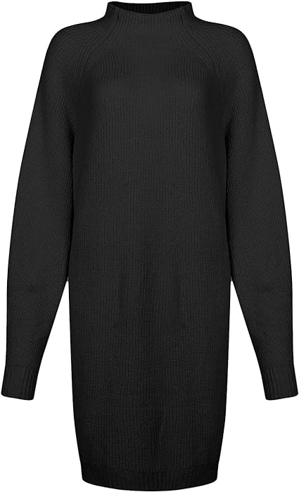 Robe Tricotée Pour L'hiver | Col Roulé