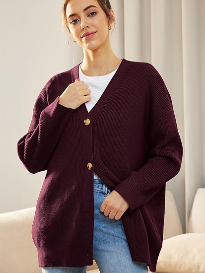 Cardigan Femme Col V | Fermeture Boutonnée