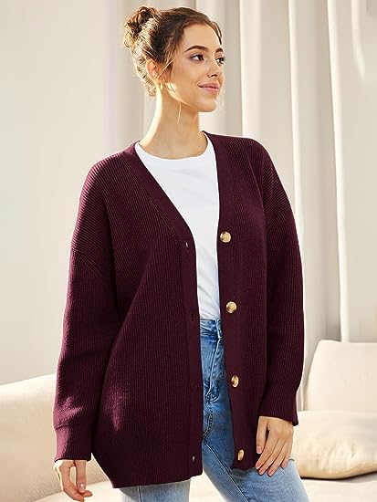 Cardigan Femme Col V | Fermeture Boutonnée